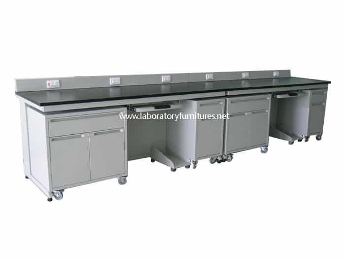 Steel Lab Bench with Mobile cabinets JH SF013 Steel Lab Bench with Mobile cabinets JH SF013