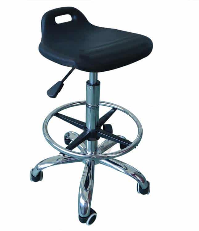 Adjustable Lab stool with steel frame and ring (JH LS008)