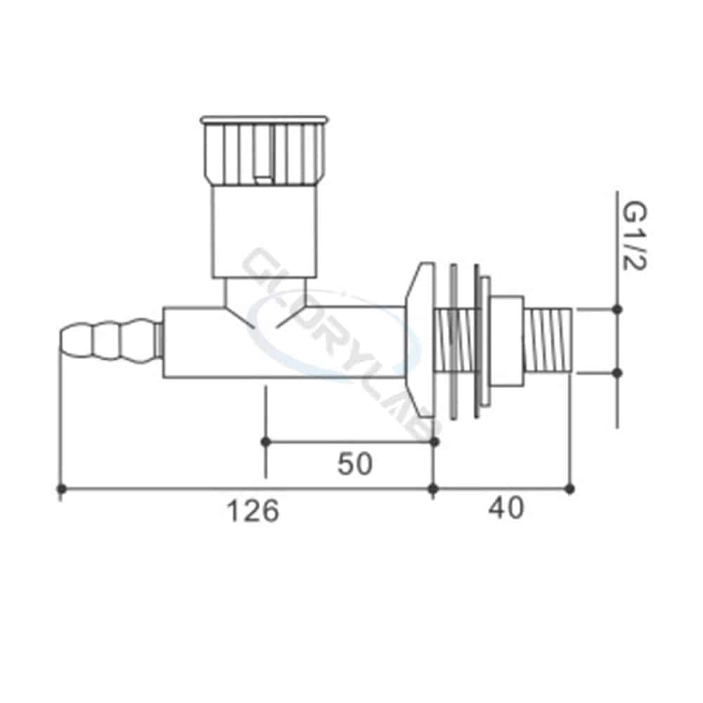 Drawing Panel Mounted Lab Tap JH WL015 (Solid Brass) Drawing Panel Mounted Lab Tap JH WL015 (Solid Brass)