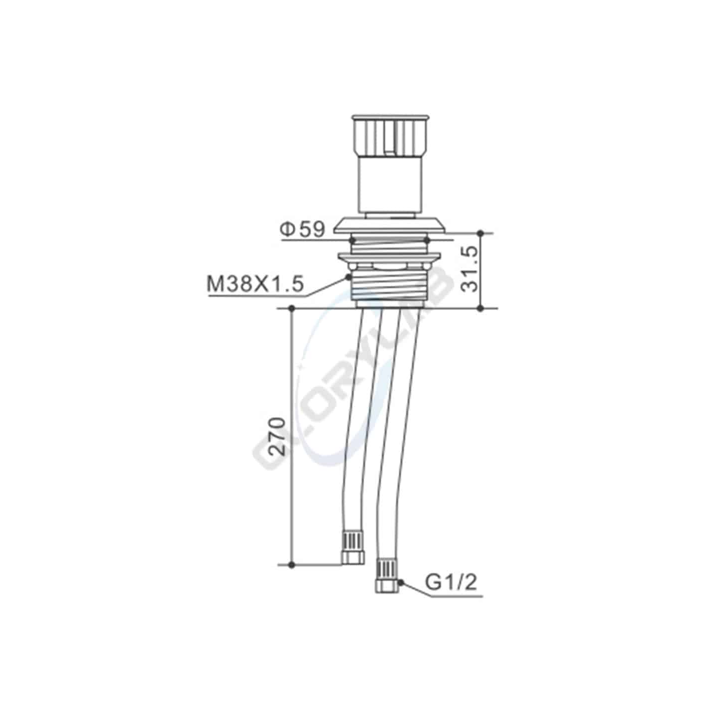 Drawing Remote Lab Water Valve JH GF007 (Copper Body) Drawing Remote Lab Water Valve JH GF007 (Copper Body)