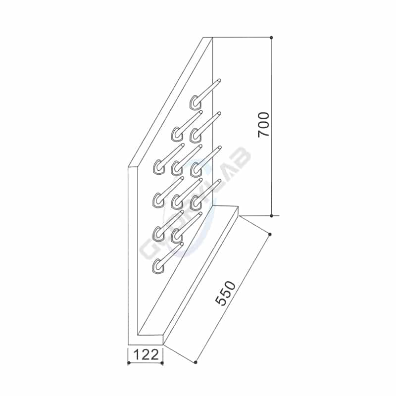 Drawings Big Size PP Lab Drying Rack JH PB003 Drawings Big Size PP Lab Drying Rack JH PB003