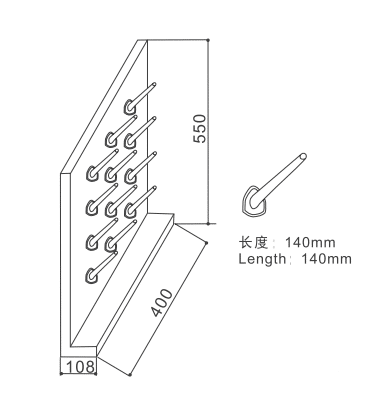 Drawings of Stainless Steel Peg Board JH PB004 Drawings of Stainless Steel Peg Board JH PB004