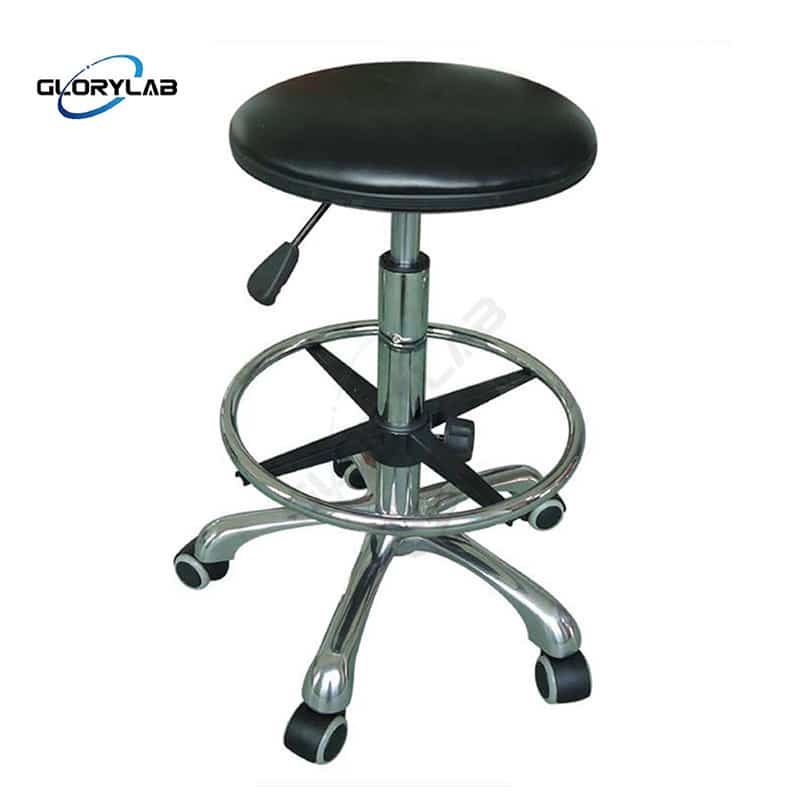 Round Leather Science Lab Chair (JH LS004)