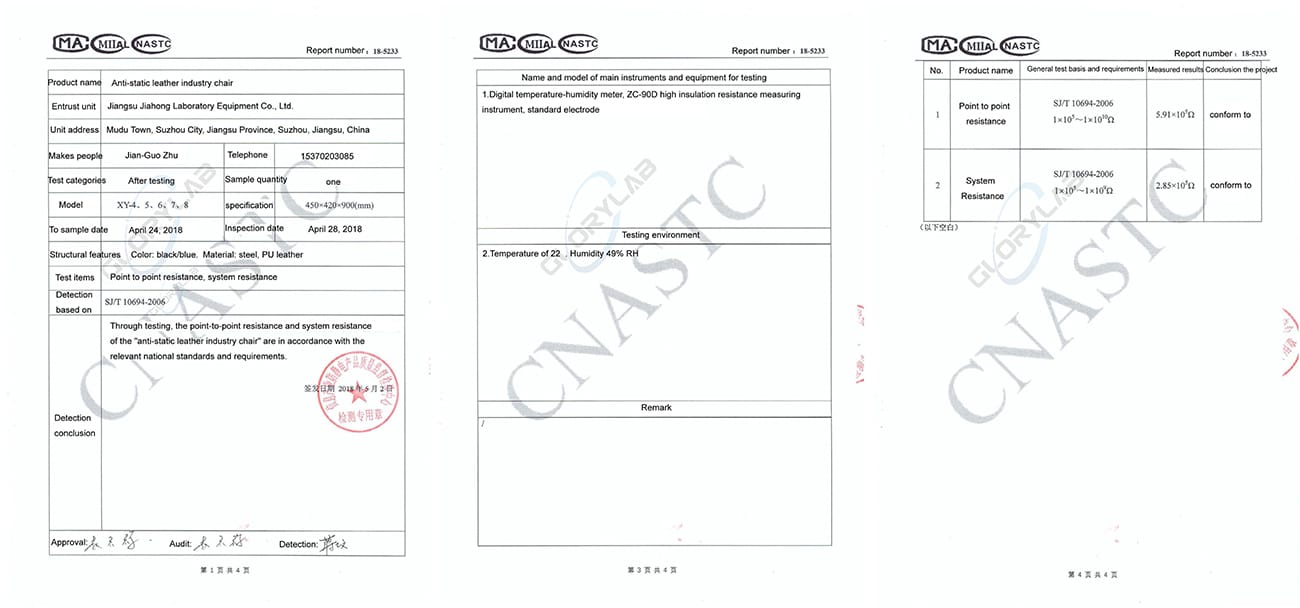 Test Report of Lab Chair Test Report of Lab Chair