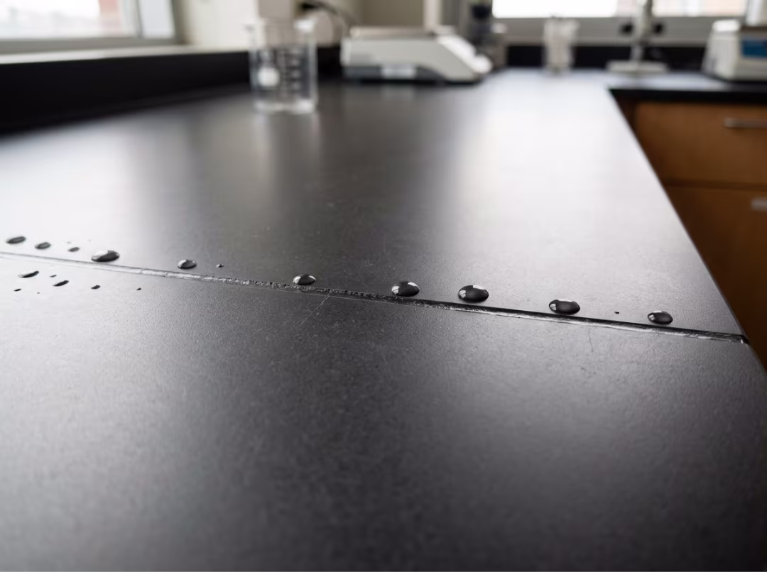 Close up of black epoxy resin surface Close up of black epoxy resin surface