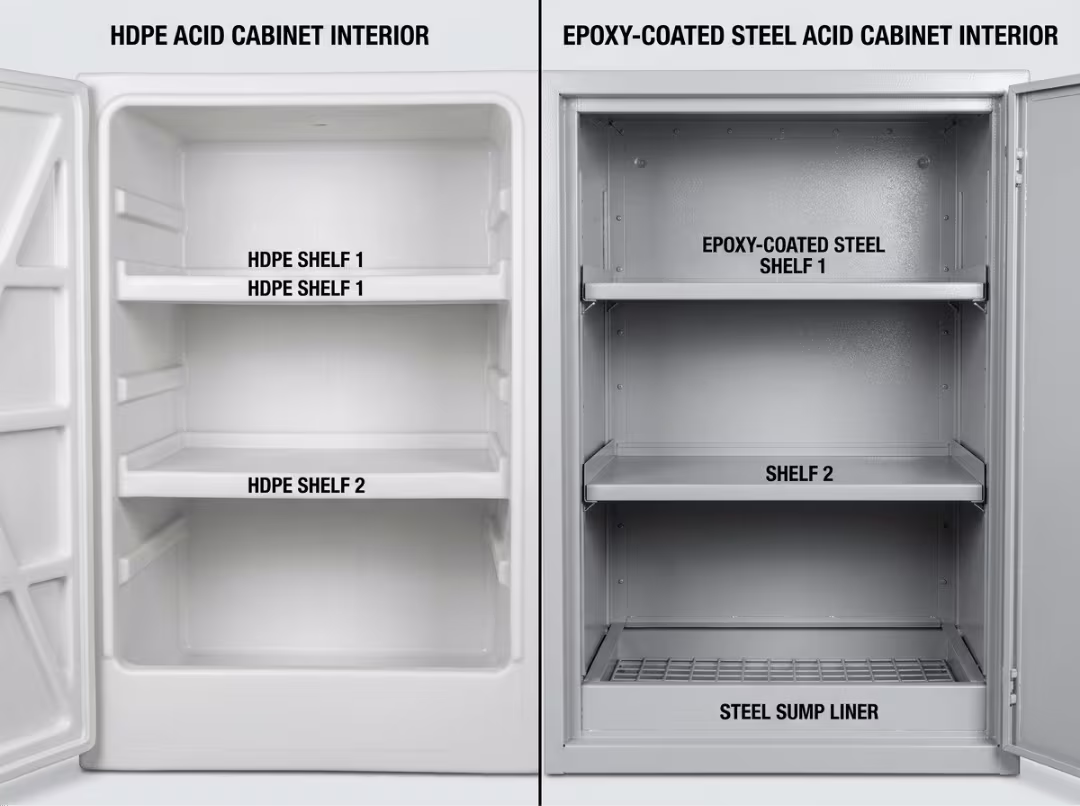HDPE vs epoxy coated steel cabinet HDPE vs epoxy coated steel cabinet