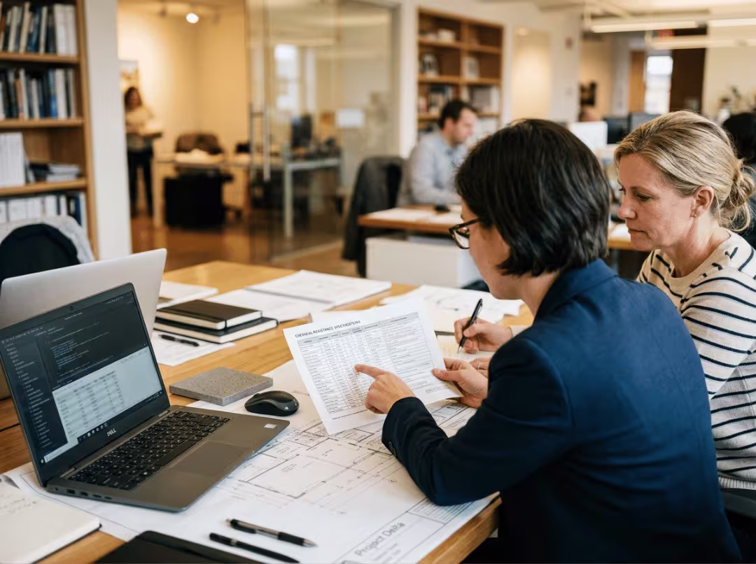 Reviewing countertop specs and exposure matrix Reviewing countertop specs and exposure matrix