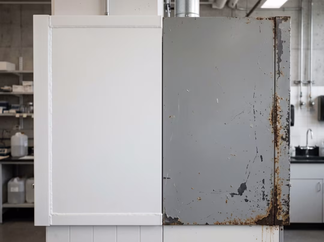 Polypropylene and coated steel panels compared Polypropylene and coated steel panels compared