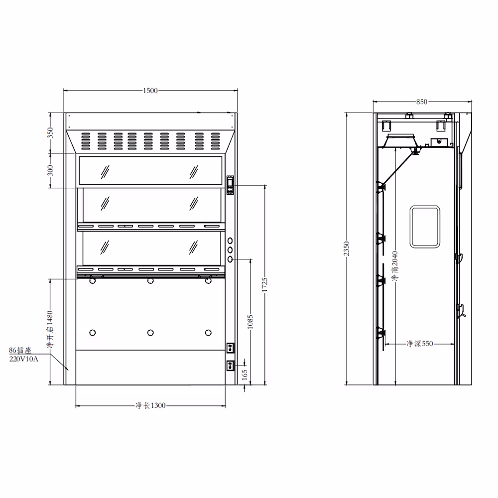 walk in fume hood drawing walk in fume hood drawing