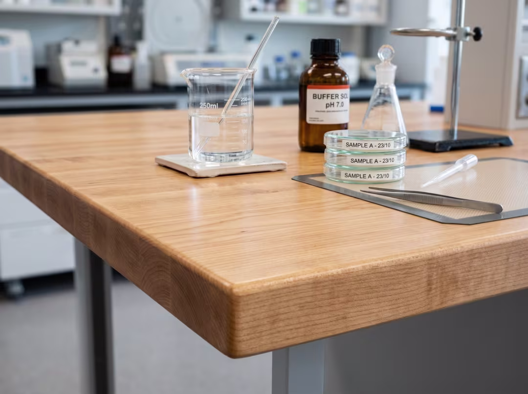 wood lab table surface finish wood lab table surface finish